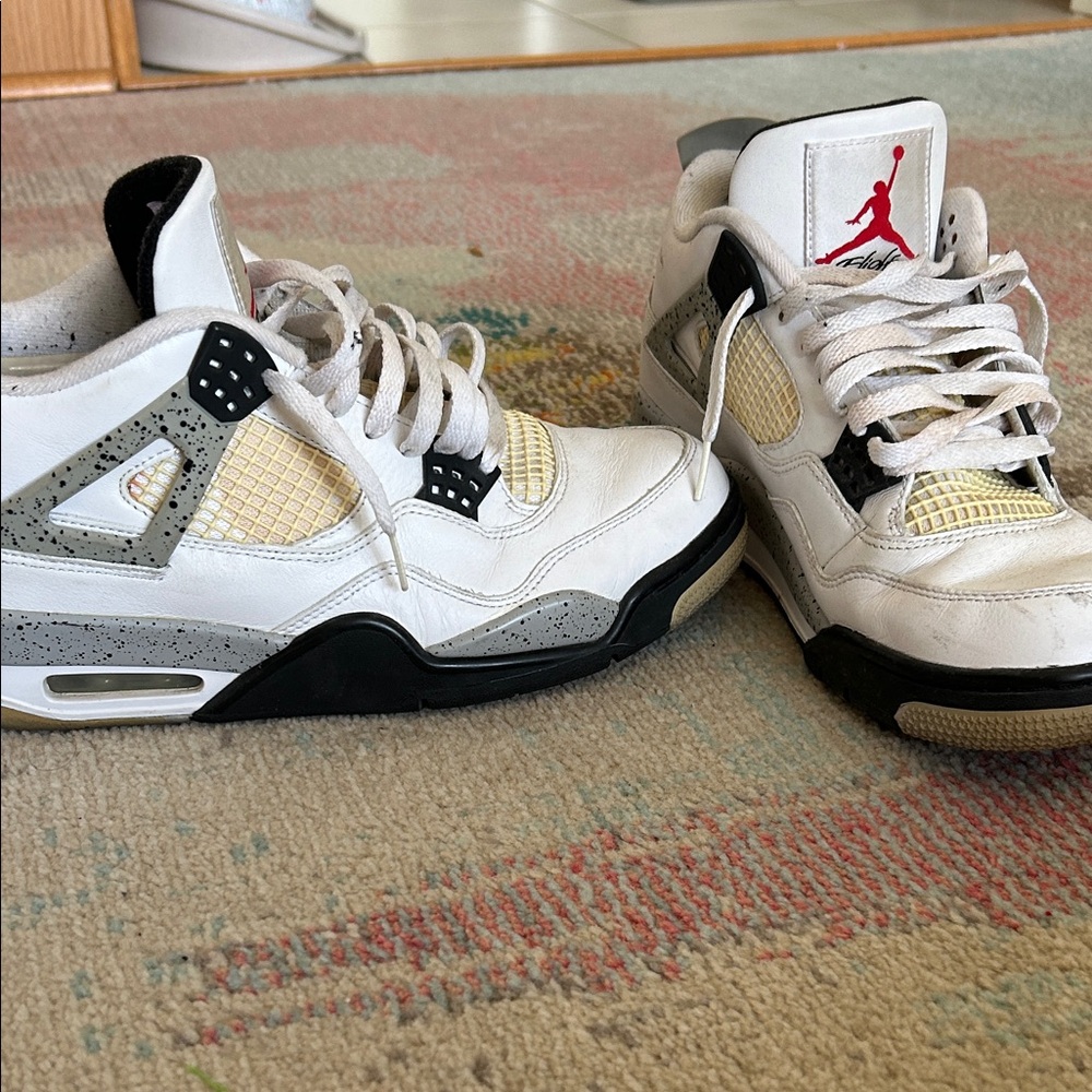 Jordan 4 White Cement Used (no Jordan Box)